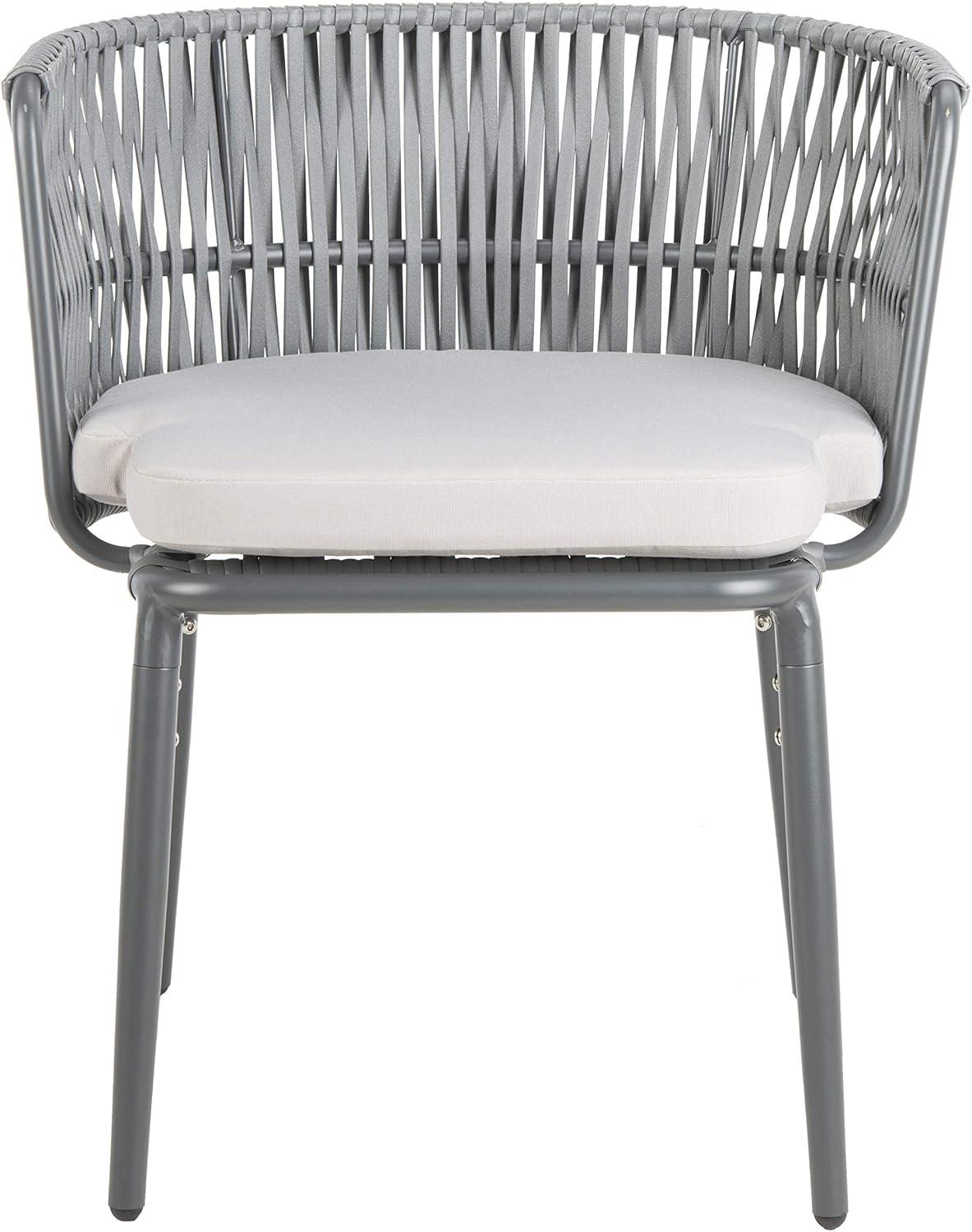 image:imageSAFAVIEH Outdoor Collection Kiyan Grey Rope Chair Set of 2