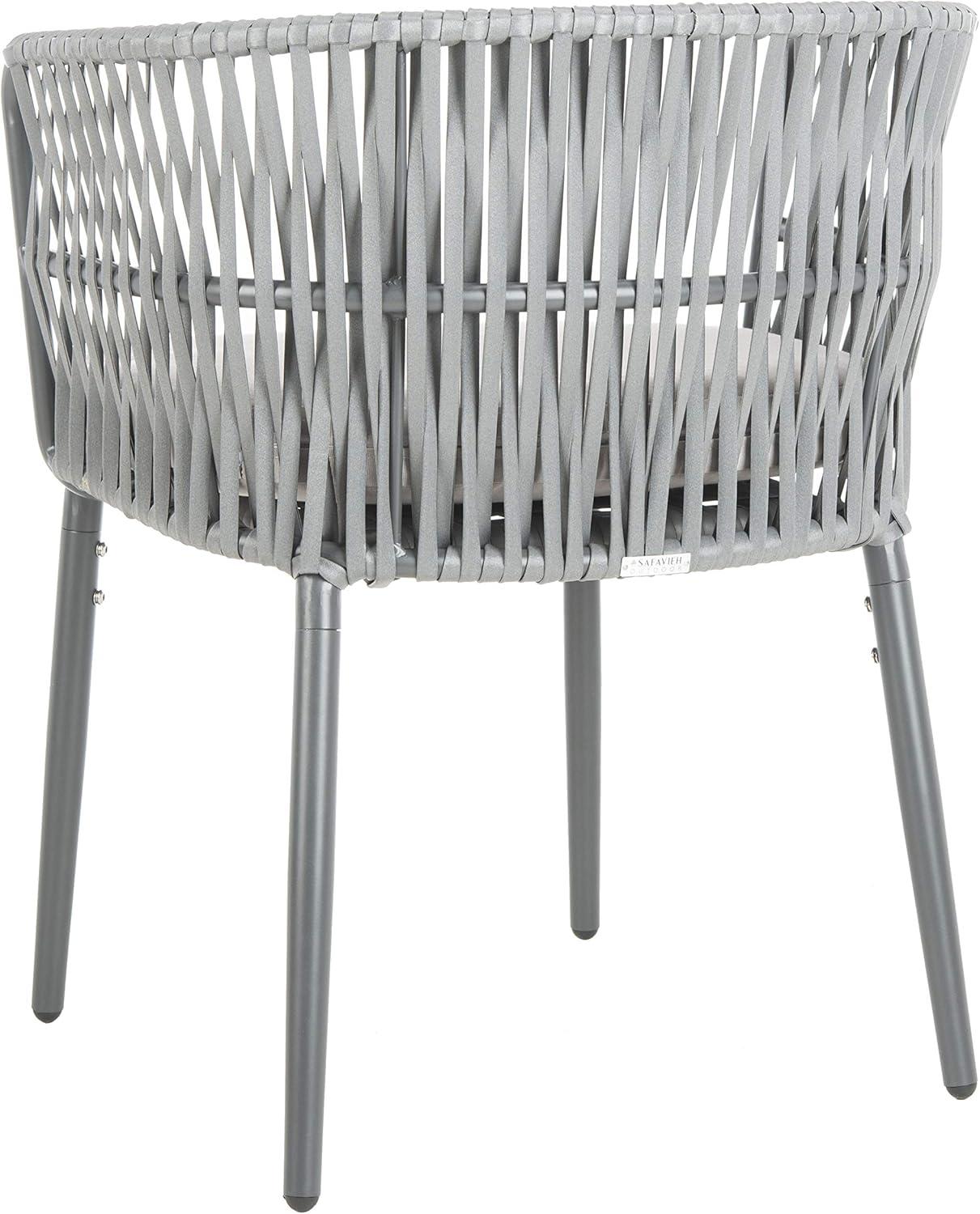 image:imageSAFAVIEH Outdoor Collection Kiyan Grey Rope Chair Set of 2