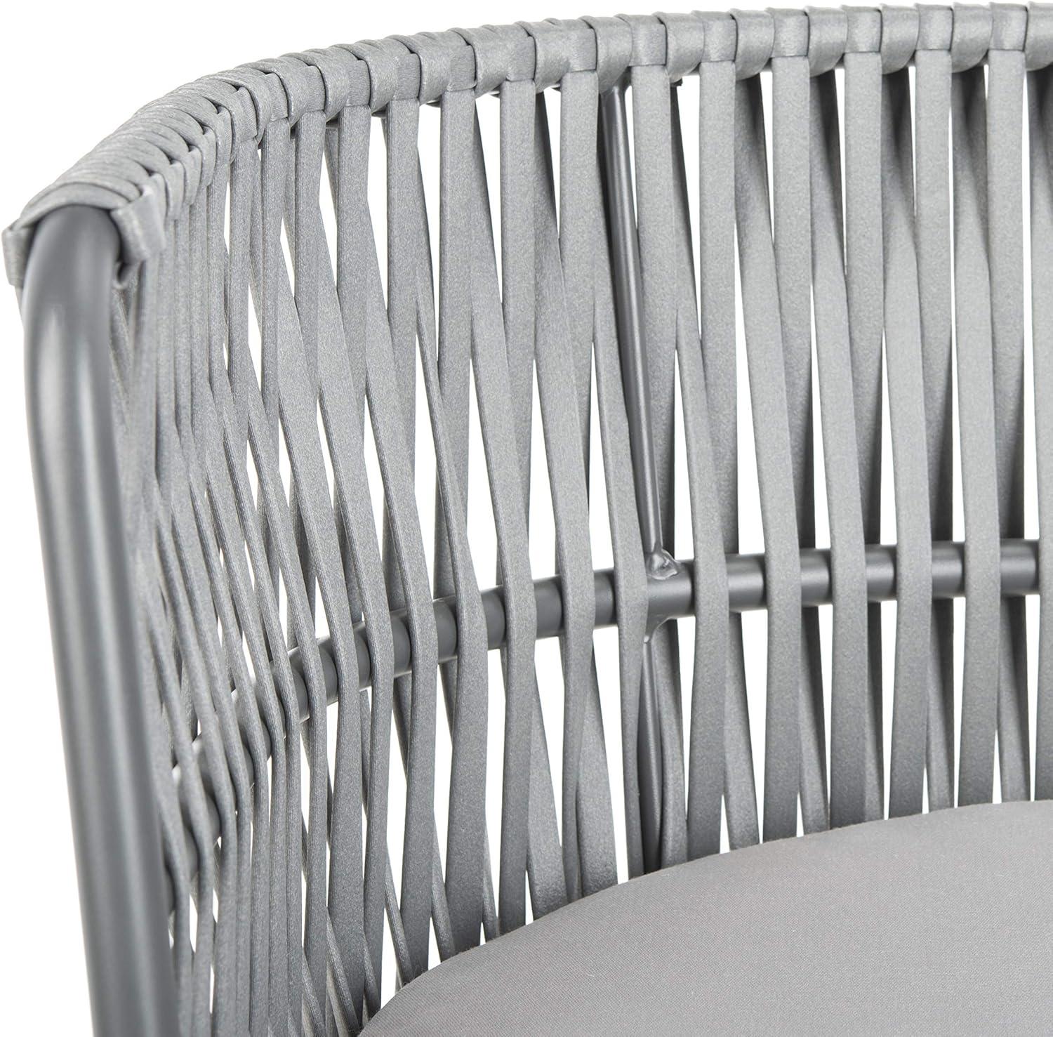 image:imageSAFAVIEH Outdoor Collection Kiyan Grey Rope Chair Set of 2