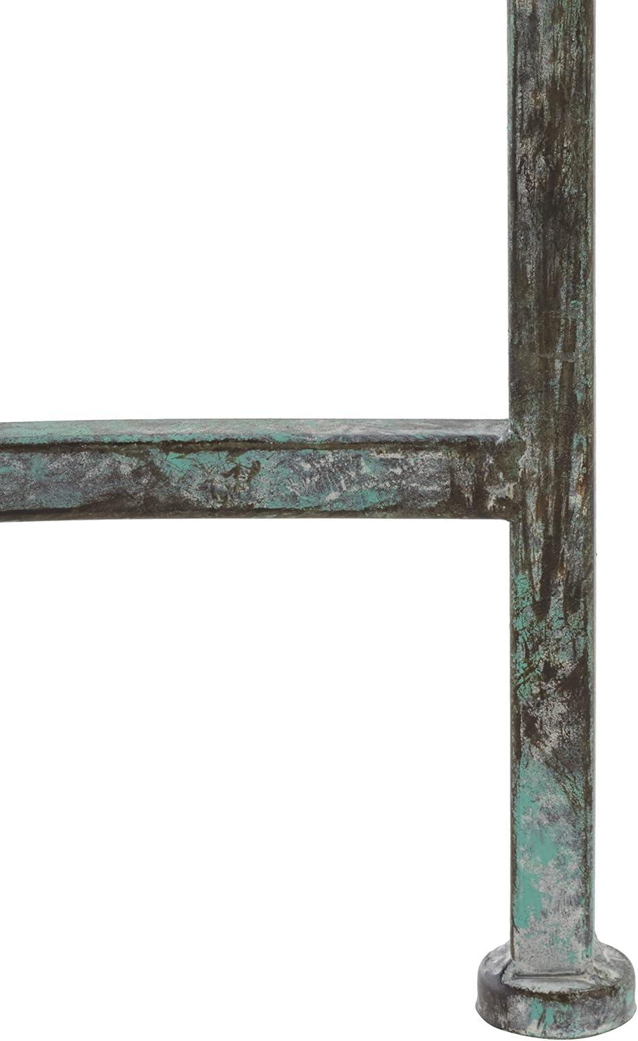image:imageSAFAVIEH Outdoor Collection Lara Victorian Rustic Brown Iron Kissing BenchAntique Dark Green