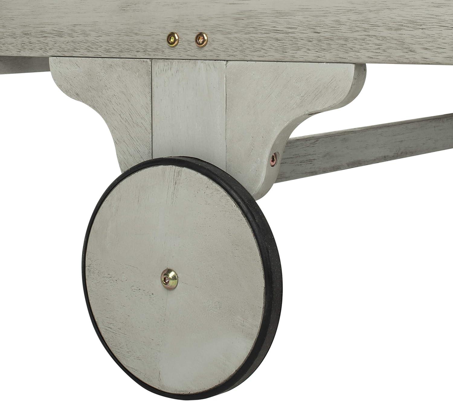 image:imageSAFAVIEH Outdoor Collection Newport Natural Beige Cushion Builtin Side Table Adjustable Chaise Lounge ChairGrey Beige