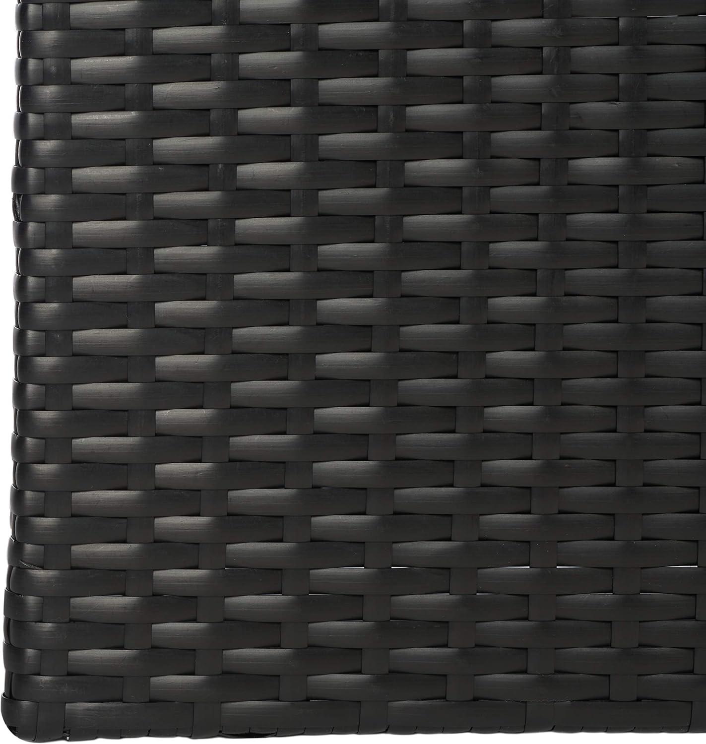image:imageSAFAVIEH Outdoor Collection Rita Natural Woven Rectangular Flower RackBlack