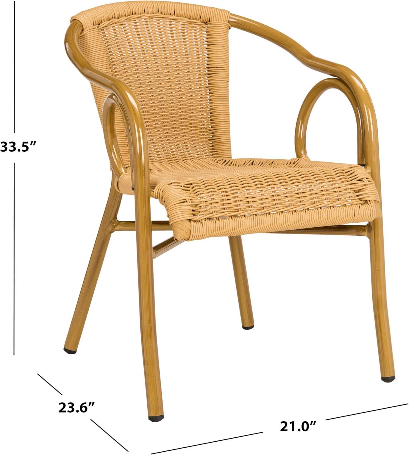 image:imageSAFAVIEH Outdoor Living Collection Dagny Wicker Arm ChairsNatural