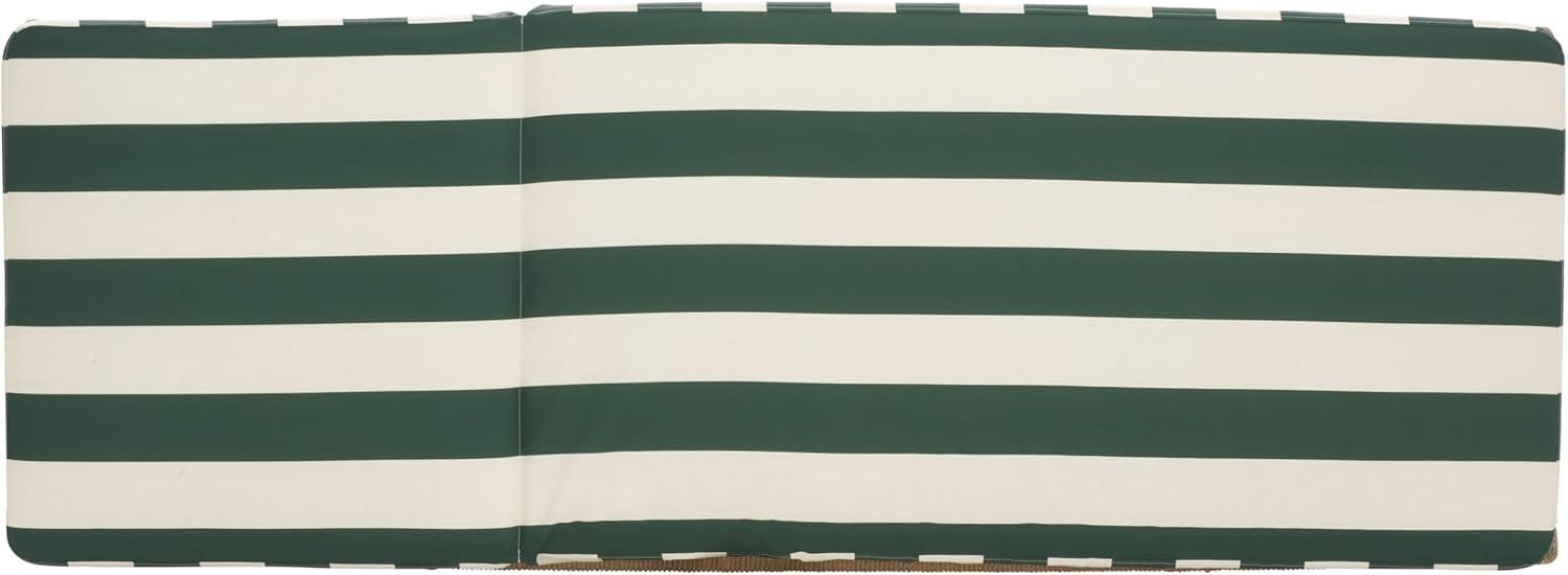 image:imageSAFAVIEH Outdoor Patio Furniture Collection Callan Heather Tan Rope amp White Cushion Lounger Fully Assembled Outdoor Chaise Modern LowProfile Design PAT7547AHeather TanHunter Green Stripe