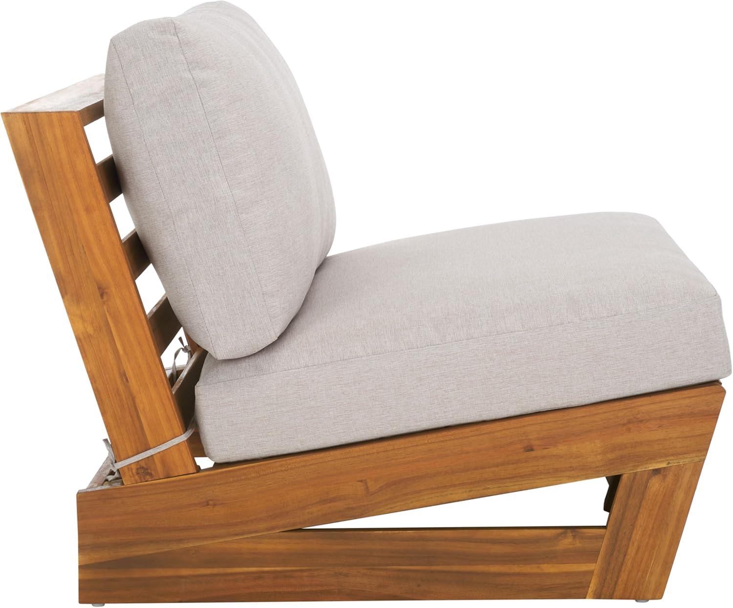 image:imageSAFAVIEH Outdoor Patio Furniture Collection Dune Lounge Chair Set of 2 Solid Wood Outdoor Seating with Light Grey Cushions Modern Relaxed Design PAT7328BSET2NaturalLight Grey
