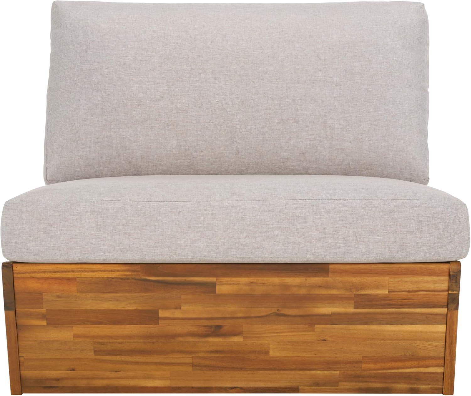 image:imageSAFAVIEH Outdoor Patio Furniture Collection Dune Lounge Chair Set of 2 Solid Wood Outdoor Seating with Light Grey Cushions Modern Relaxed Design PAT7328BSET2NaturalLight Grey