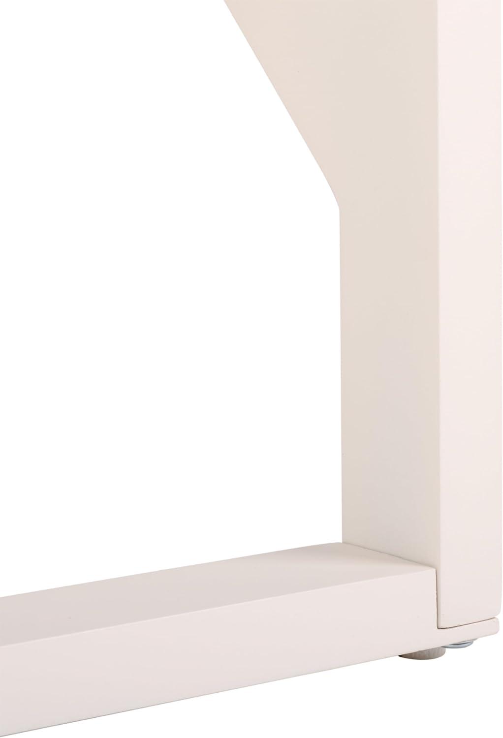 image:imageSAFAVIEH Outdoor Patio Furniture Collection Jordan White amp White Aluminum Lounger Adjustable Modern Outdoor Reclining Chaise PAT7560BWhiteWhite