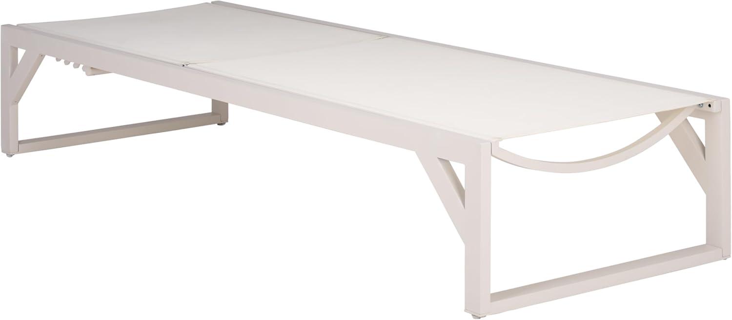 image:imageSAFAVIEH Outdoor Patio Furniture Collection Jordan White amp White Aluminum Lounger Adjustable Modern Outdoor Reclining Chaise PAT7560BWhiteWhite