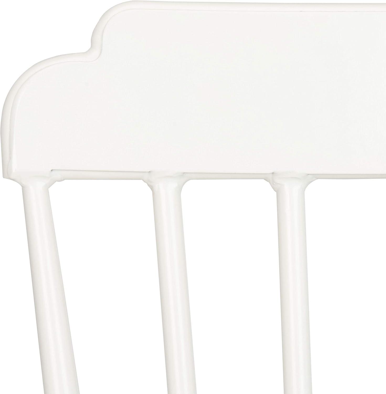 image:imageSAFAVIEH PAT3004ASET2 Outdoor Broderick Matte White Stackable Spindle BackWhite