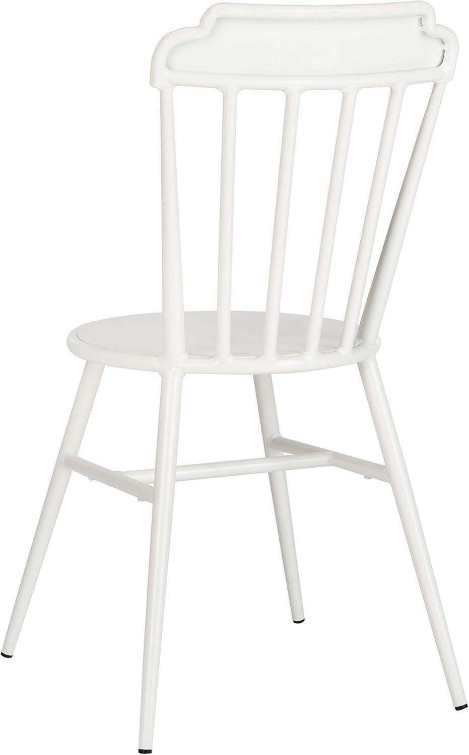 image:imageSAFAVIEH PAT3004ASET2 Outdoor Broderick Matte White Stackable Spindle BackWhite