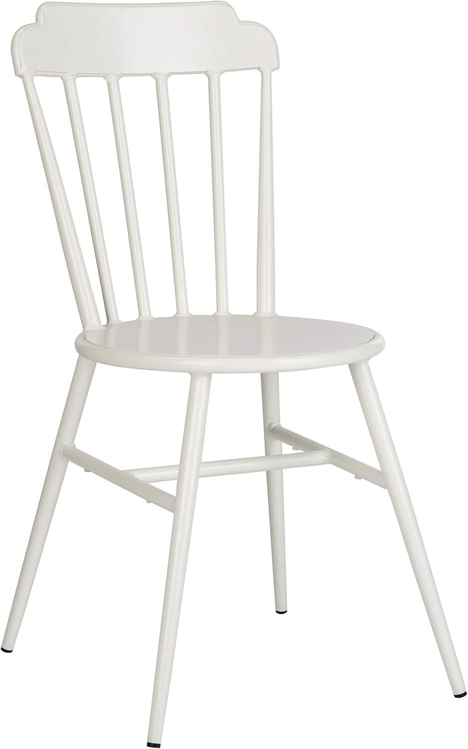 image:imageSAFAVIEH PAT3004ASET2 Outdoor Broderick Matte White Stackable Spindle BackWhite