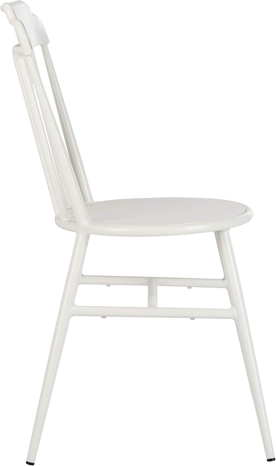 image:imageSAFAVIEH PAT3004ASET2 Outdoor Broderick Matte White Stackable Spindle BackWhite