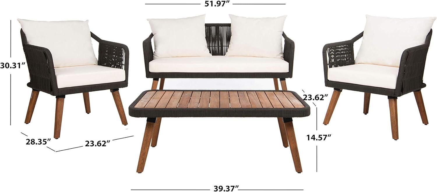 image:imageSAFAVIEH PAT7049A Collection Raldin Rope NaturalBlack Beige