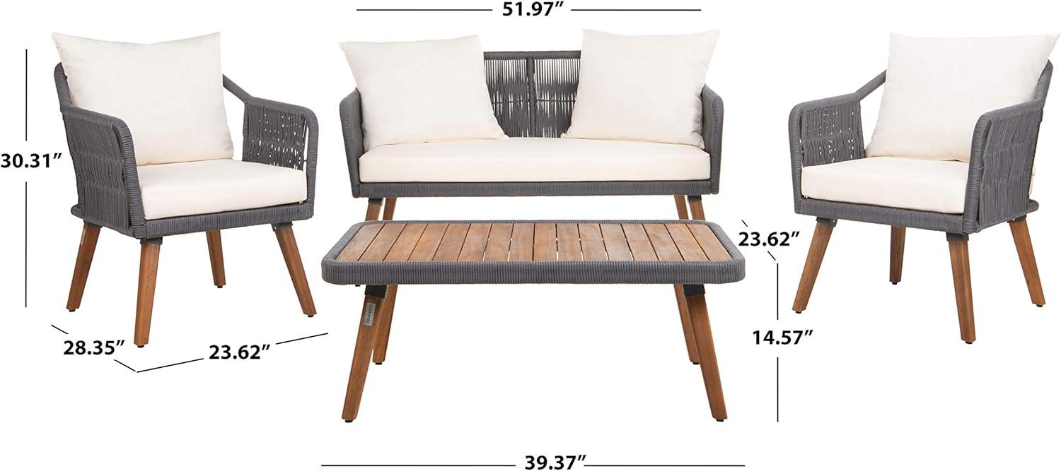 image:imageSAFAVIEH PAT7049A Collection Raldin Rope NaturalDark Grey Beige