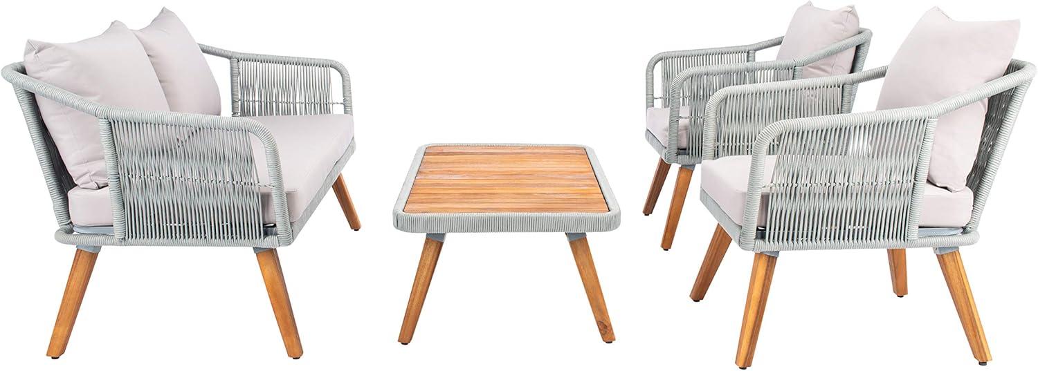 image:imageSAFAVIEH PAT7049A Collection Raldin Rope NaturalLight Grey Grey