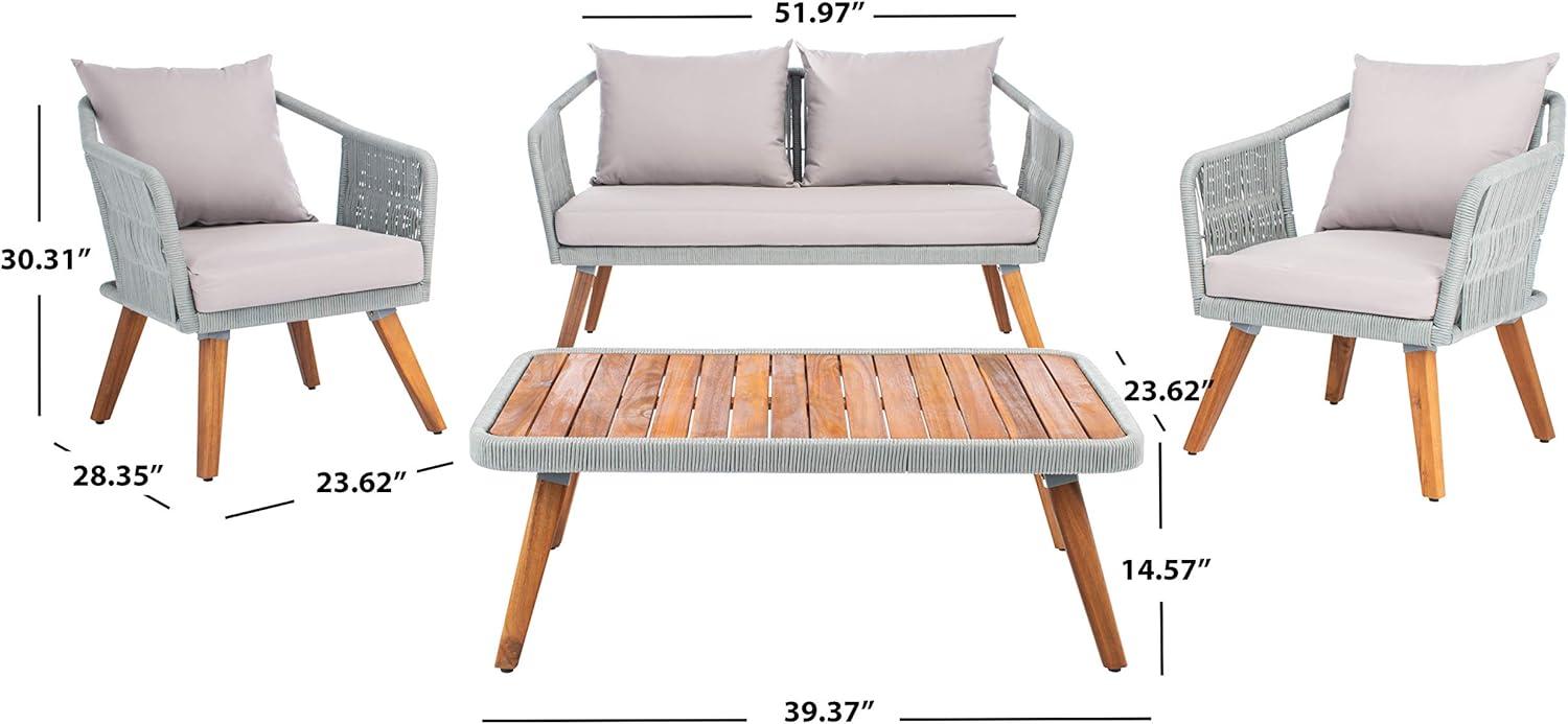 image:imageSAFAVIEH PAT7049A Collection Raldin Rope NaturalLight Grey Grey