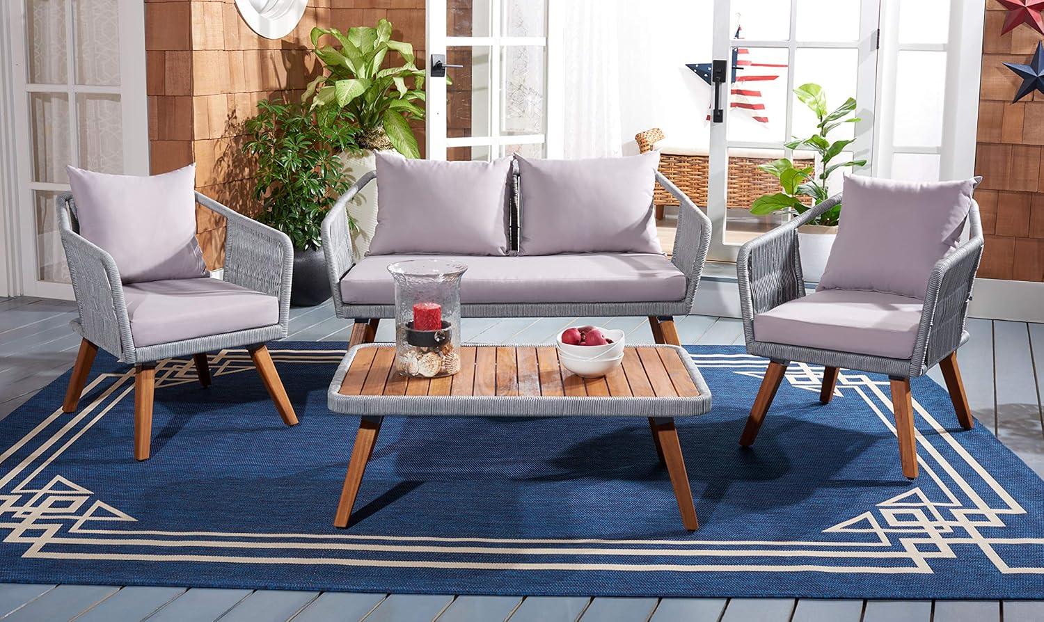 image:imageSAFAVIEH PAT7049A Collection Raldin Rope NaturalLight Grey Grey
