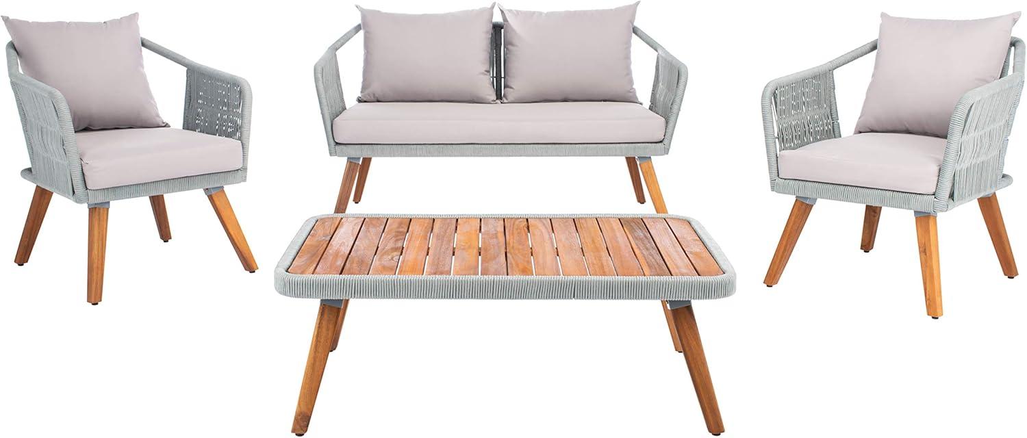 image:imageSAFAVIEH PAT7049A Collection Raldin Rope NaturalLight Grey Grey