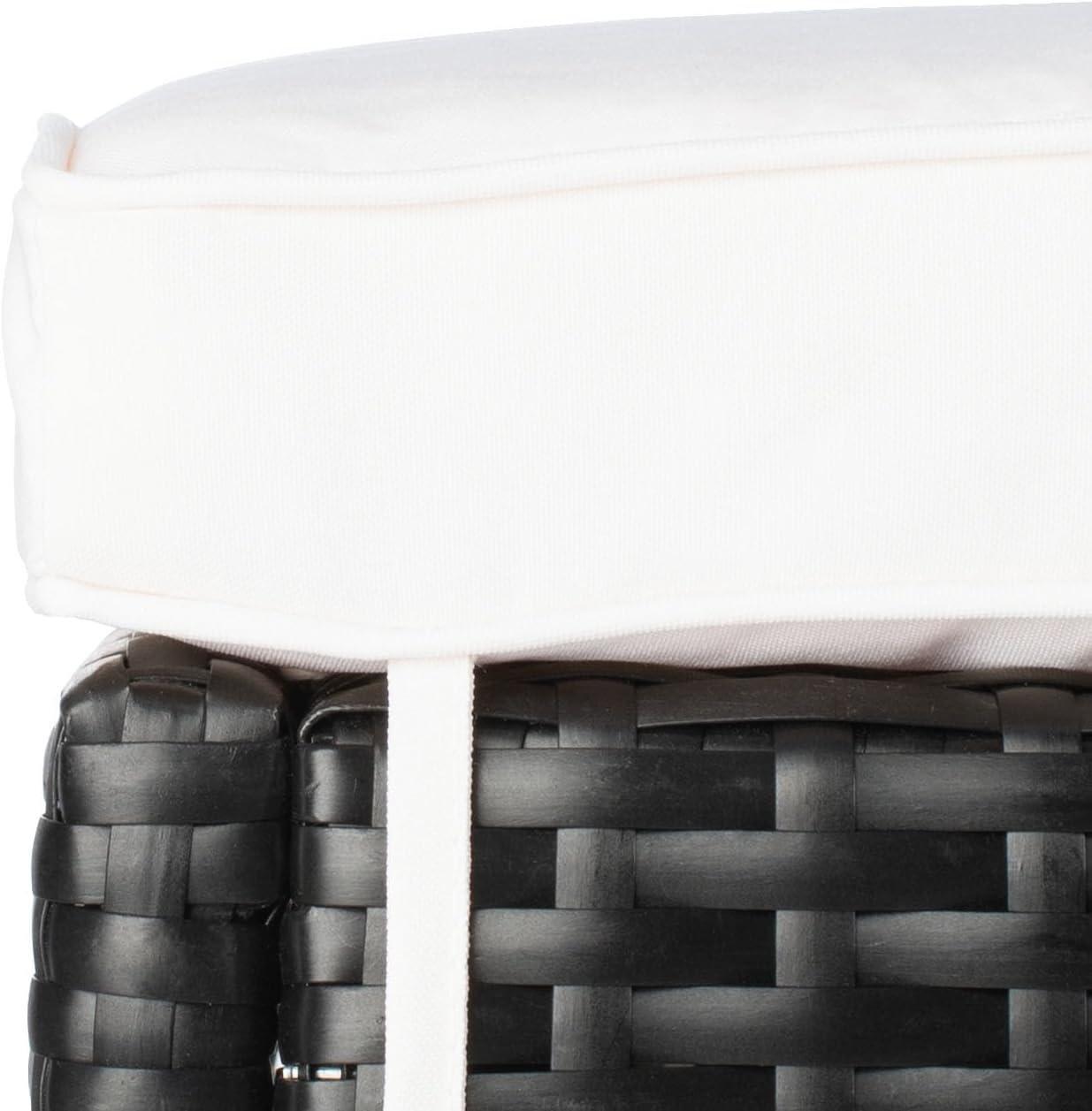 image:imageSAFAVIEH PAT7502A Outdoor Collection Horus Black and Beige Cushions 7Piece Dining SetBlackBeige