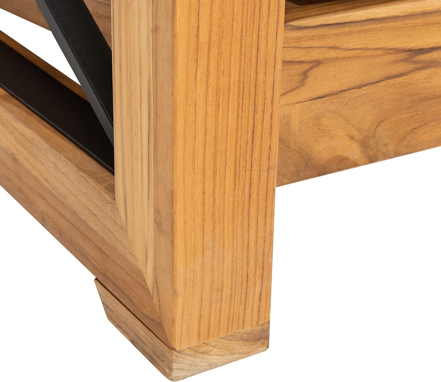image:imageSafavieh CPT1009A Couture Curacao Brazilian Teak Outdoor Patio Club Chair NaturalWhite