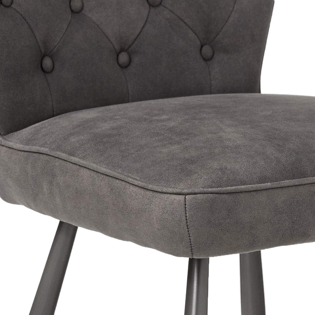 image:imageSafavieh FOX1702CSET2 American Homes Collection Ashby Modern Tufted Swivel Counter Stool 26 GreyBlackGrey