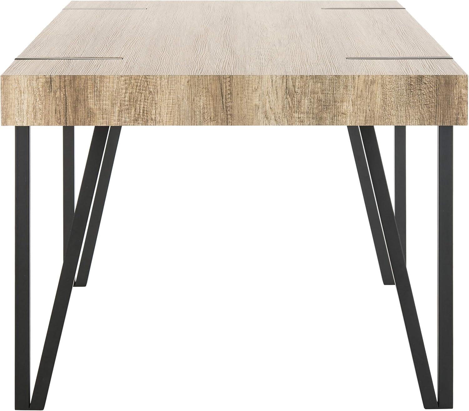 image:imageSafavieh Home Alyssa Rustic Industrial Brown and Black Dining TableMulti Brown