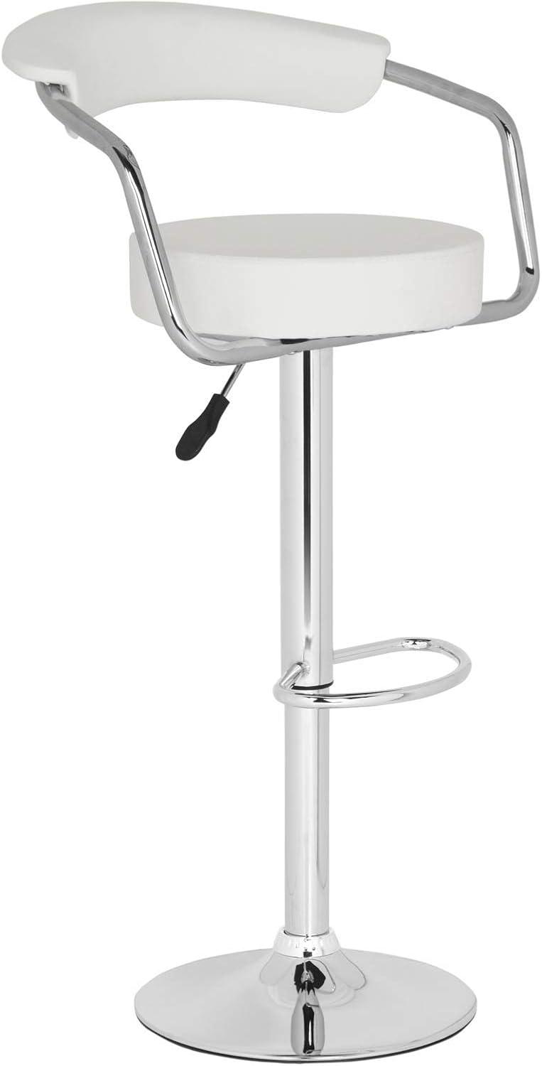 image:imageSafavieh Home Collection Angus White Adjustable Swivel Gas Lift 252315inch Bar StoolWhite