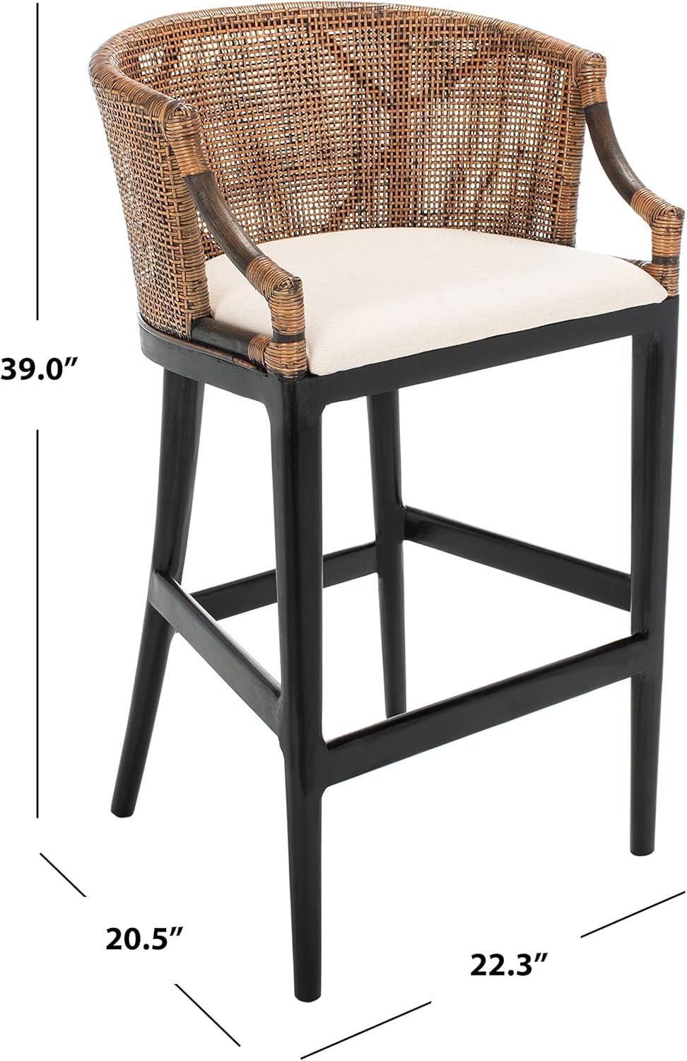 image:imageSafavieh Home Collection Brando Brown 28inch Bar StoolBrownBlack