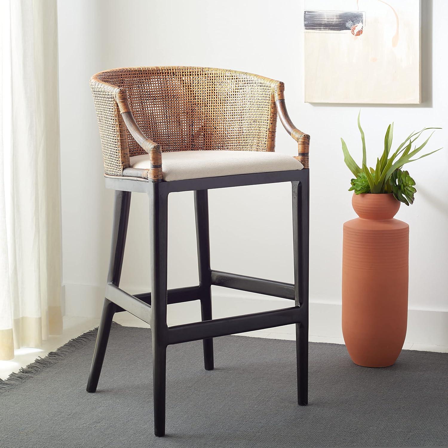 image:imageSafavieh Home Collection Brando Brown 28inch Bar StoolBrownBlack