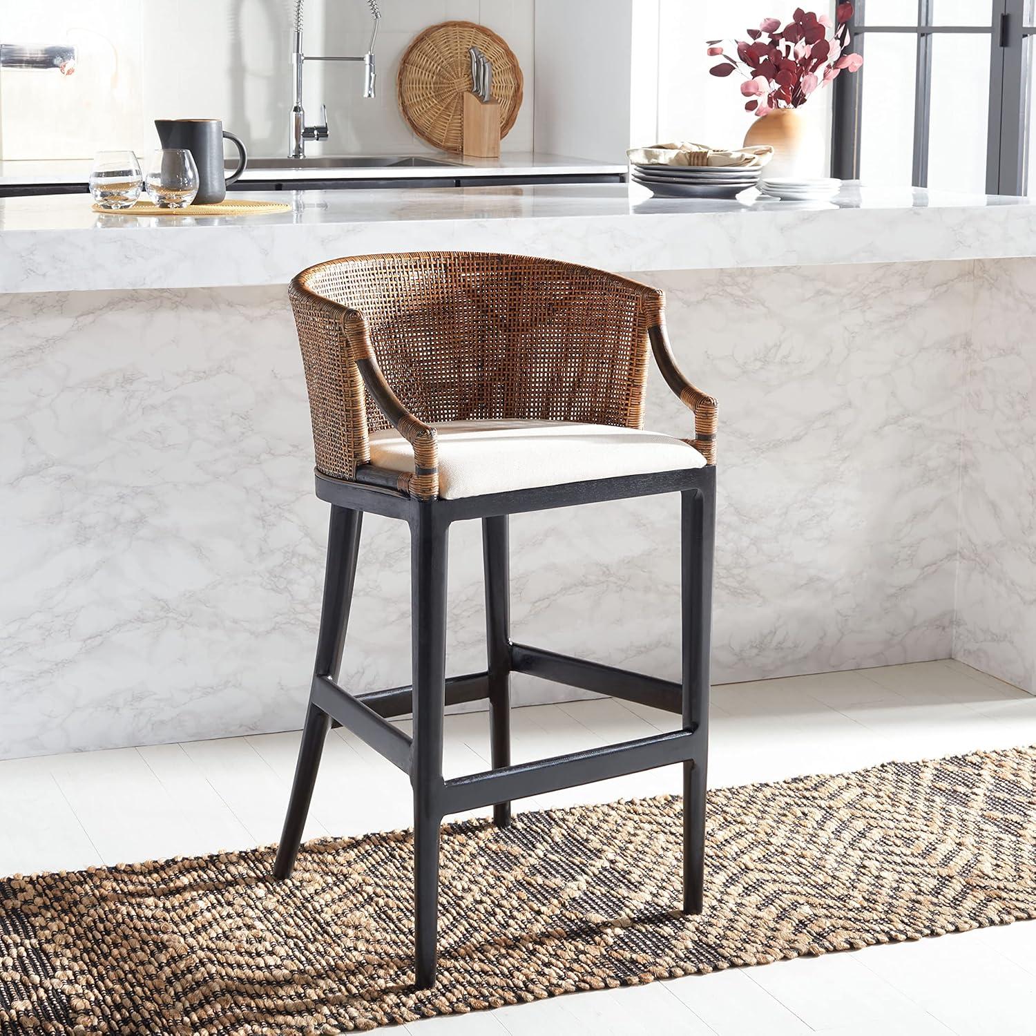 image:imageSafavieh Home Collection Brando Brown 28inch Bar StoolBrownBlack