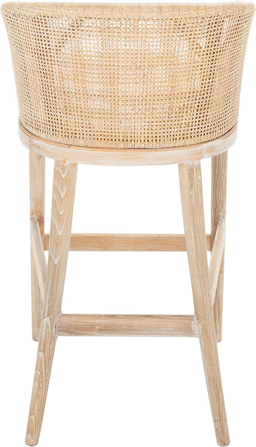 image:imageSafavieh Home Collection Brando Brown 28inch Bar StoolNaturalWhite Washed