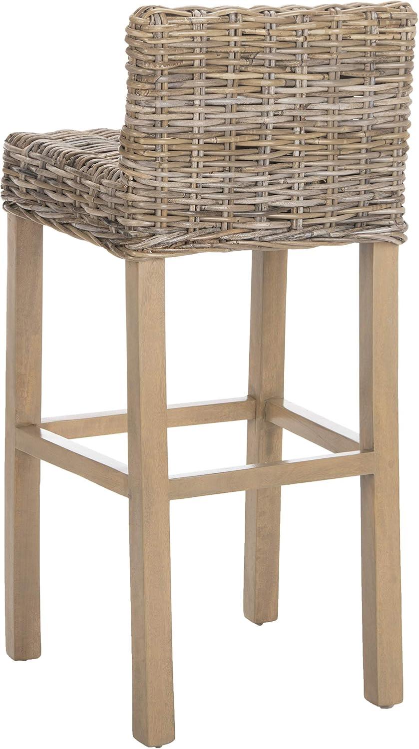 image:imageSafavieh Home Collection Cypress Cappuccino Wicker 30inch Bar Stoolbeige
