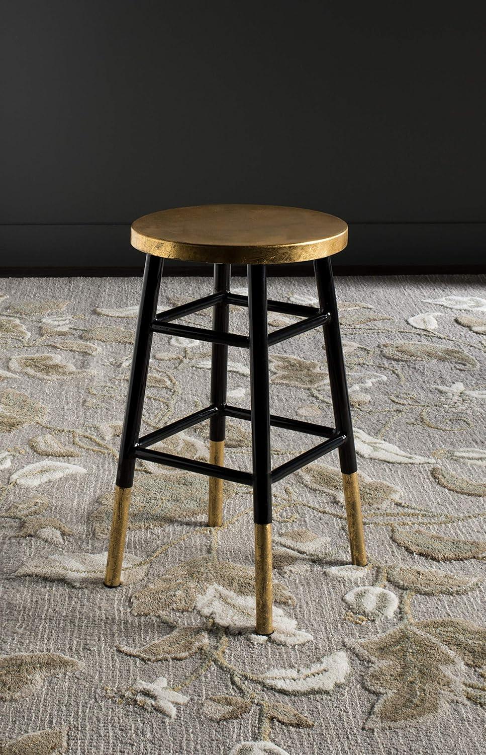 image:imageSafavieh Home Collection Emery Red and Dipped Gold Leaf 24inch Counter StoolBlack Gold