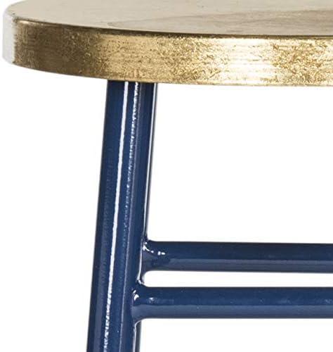 image:imageSafavieh Home Collection Emery Red and Dipped Gold Leaf 24inch Counter StoolNavy Gold