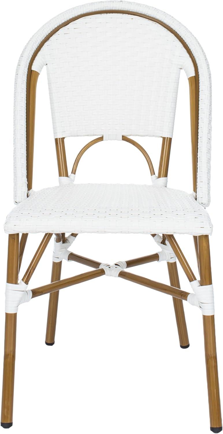 image:imageSafavieh Home Collection Hooper IndoorOutdoor Stacking Side Chairs Black White Light Brown Set of 2White