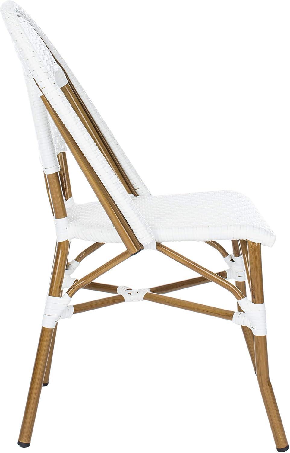 image:imageSafavieh Home Collection Hooper IndoorOutdoor Stacking Side Chairs Black White Light Brown Set of 2White