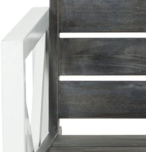image:imageSafavieh Home Collection Irina Outdoor Arm Chair White and Grey Set of 2White Grey