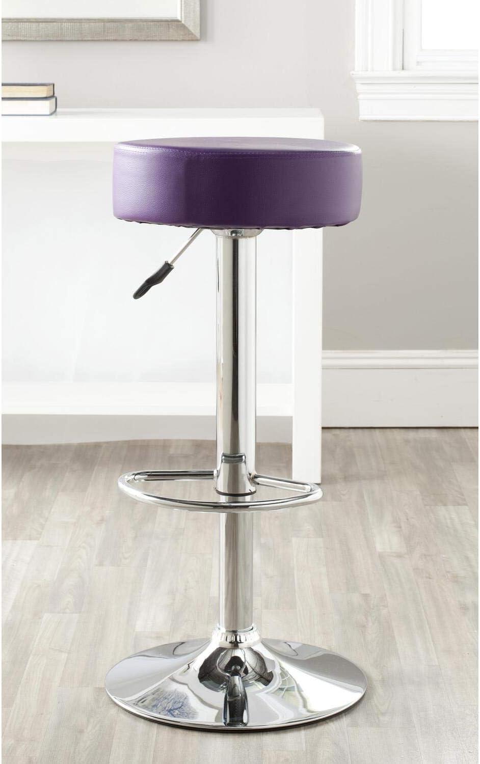 image:imageSafavieh Home Collection Jude White Adjustable Swivel Gas Lift 256315inch Bar StoolBrown