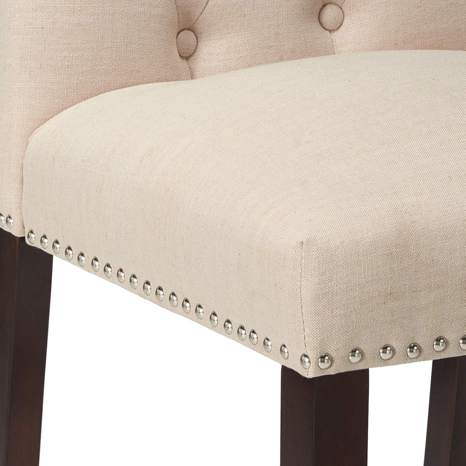 image:imageSafavieh Home Collection Norah Beige and Espresso Barstool Set of 2Beige