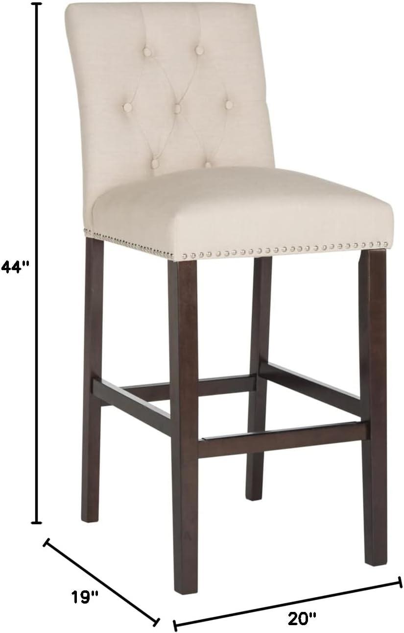 image:imageSafavieh Home Collection Norah Beige and Espresso Barstool Set of 2Beige