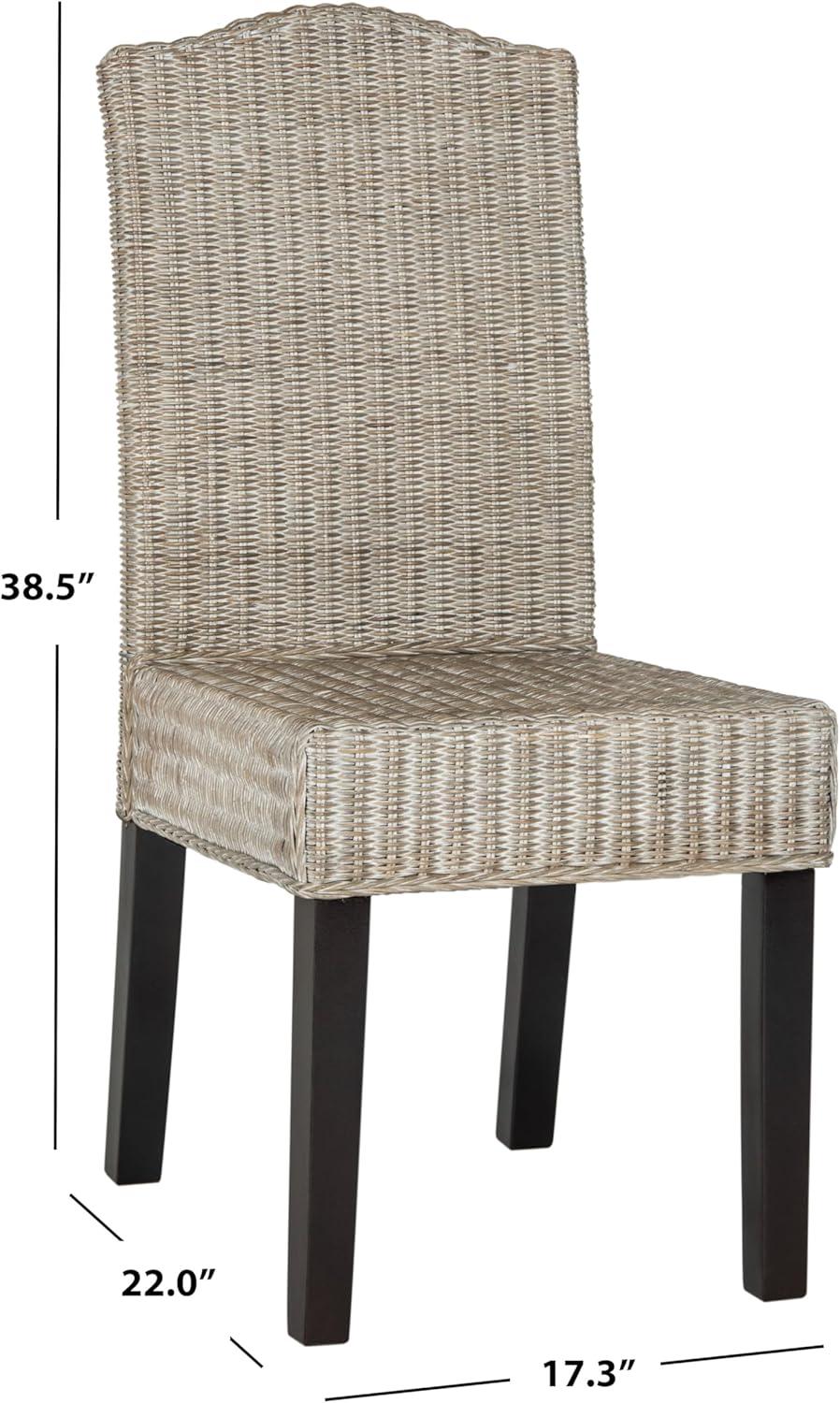 image:imageSafavieh Home Collection Odette Grey Wicker Dining ChairAntique Grey