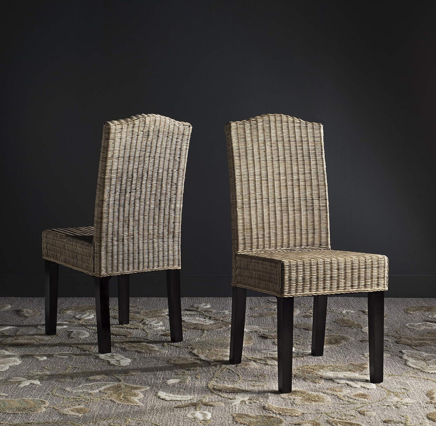 image:imageSafavieh Home Collection Odette Grey Wicker Dining ChairGrey