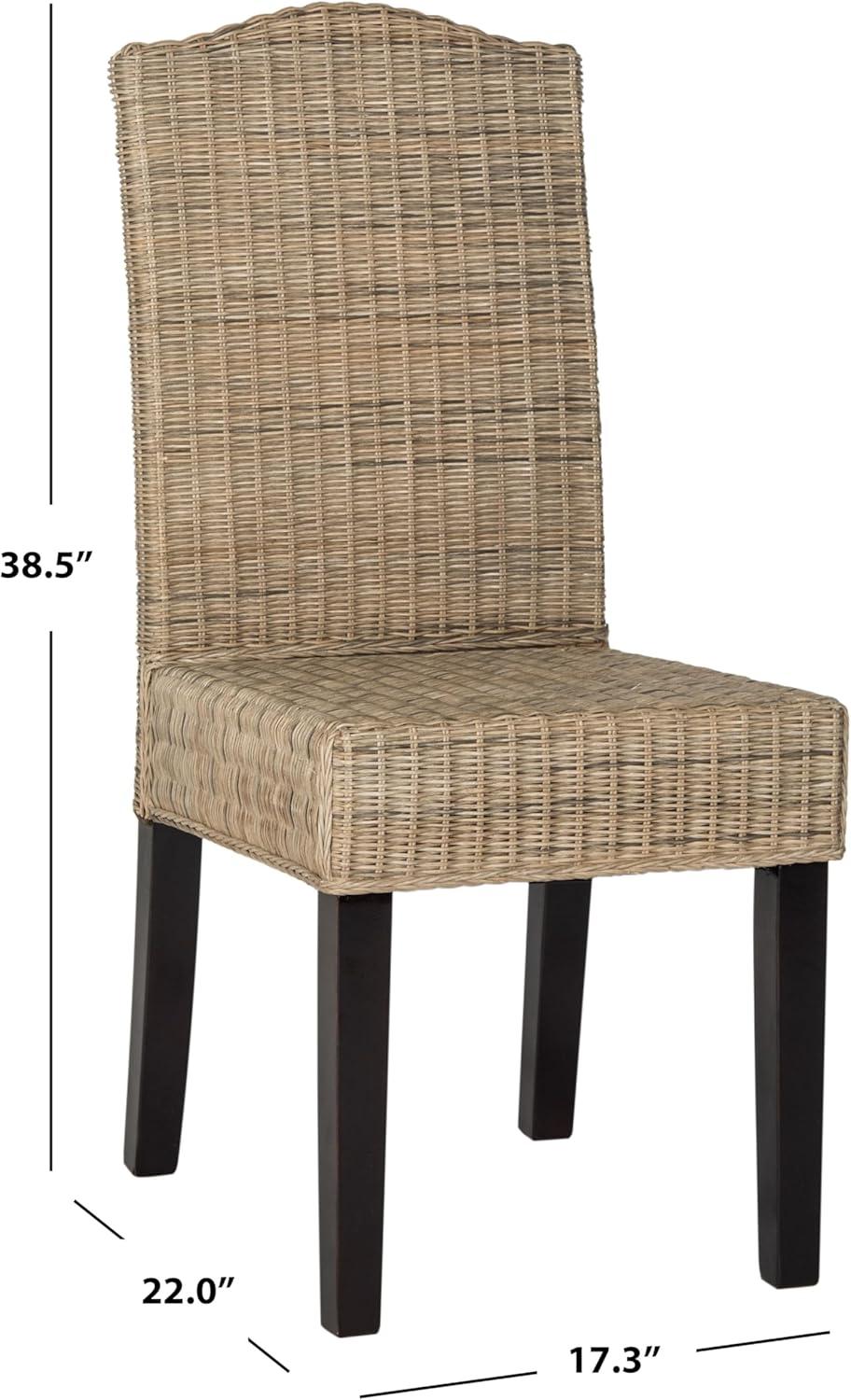 image:imageSafavieh Home Collection Odette Grey Wicker Dining ChairGrey