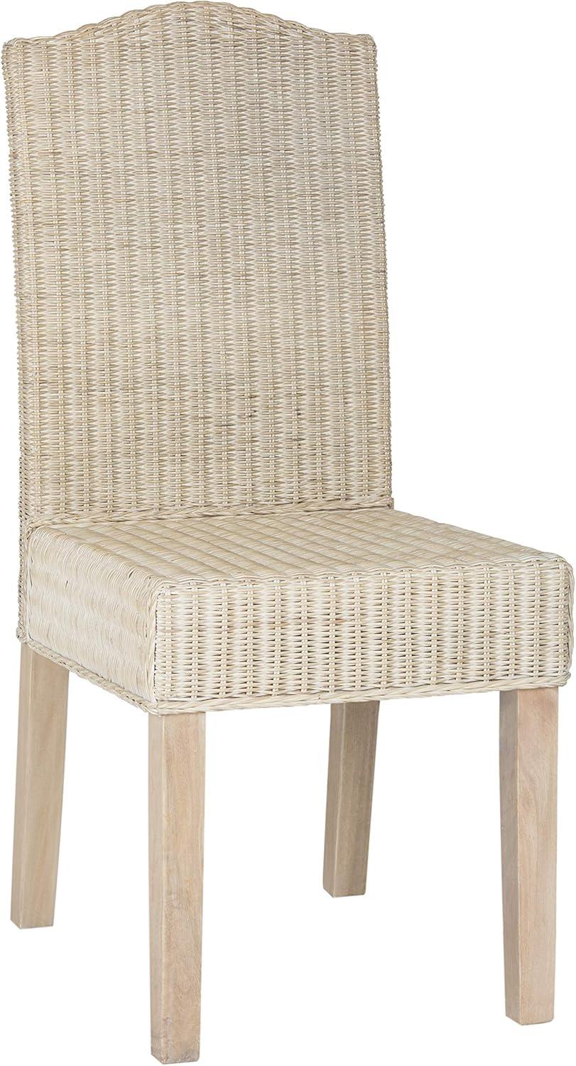 image:imageSafavieh Home Collection Odette Grey Wicker Dining ChairWhite Washed