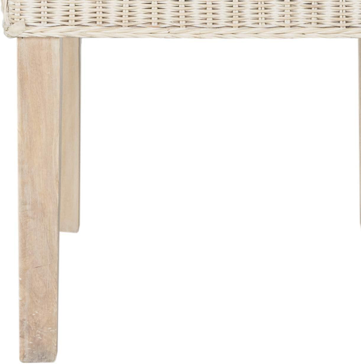image:imageSafavieh Home Collection Odette Grey Wicker Dining ChairWhite Washed