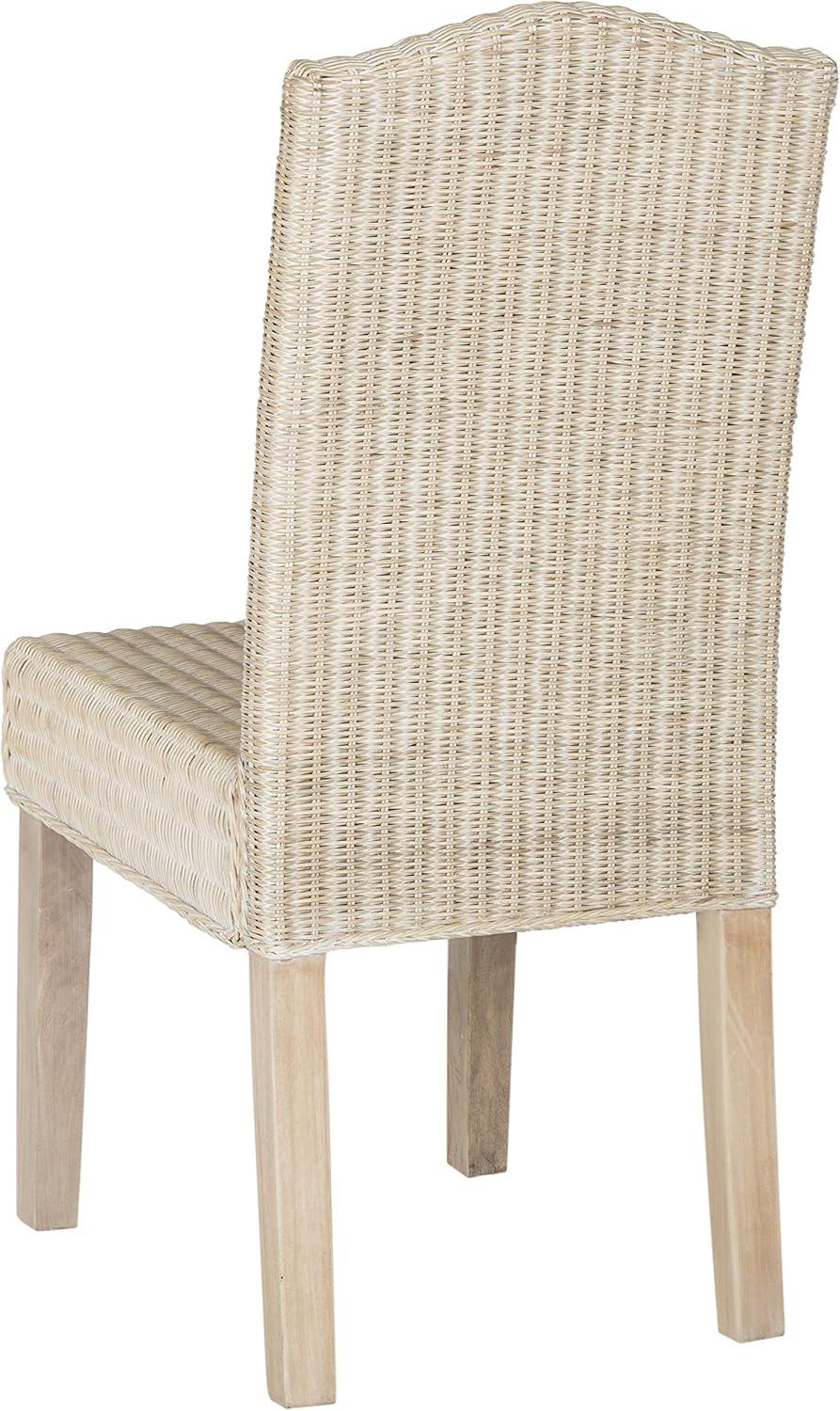 image:imageSafavieh Home Collection Odette Grey Wicker Dining ChairWhite Washed