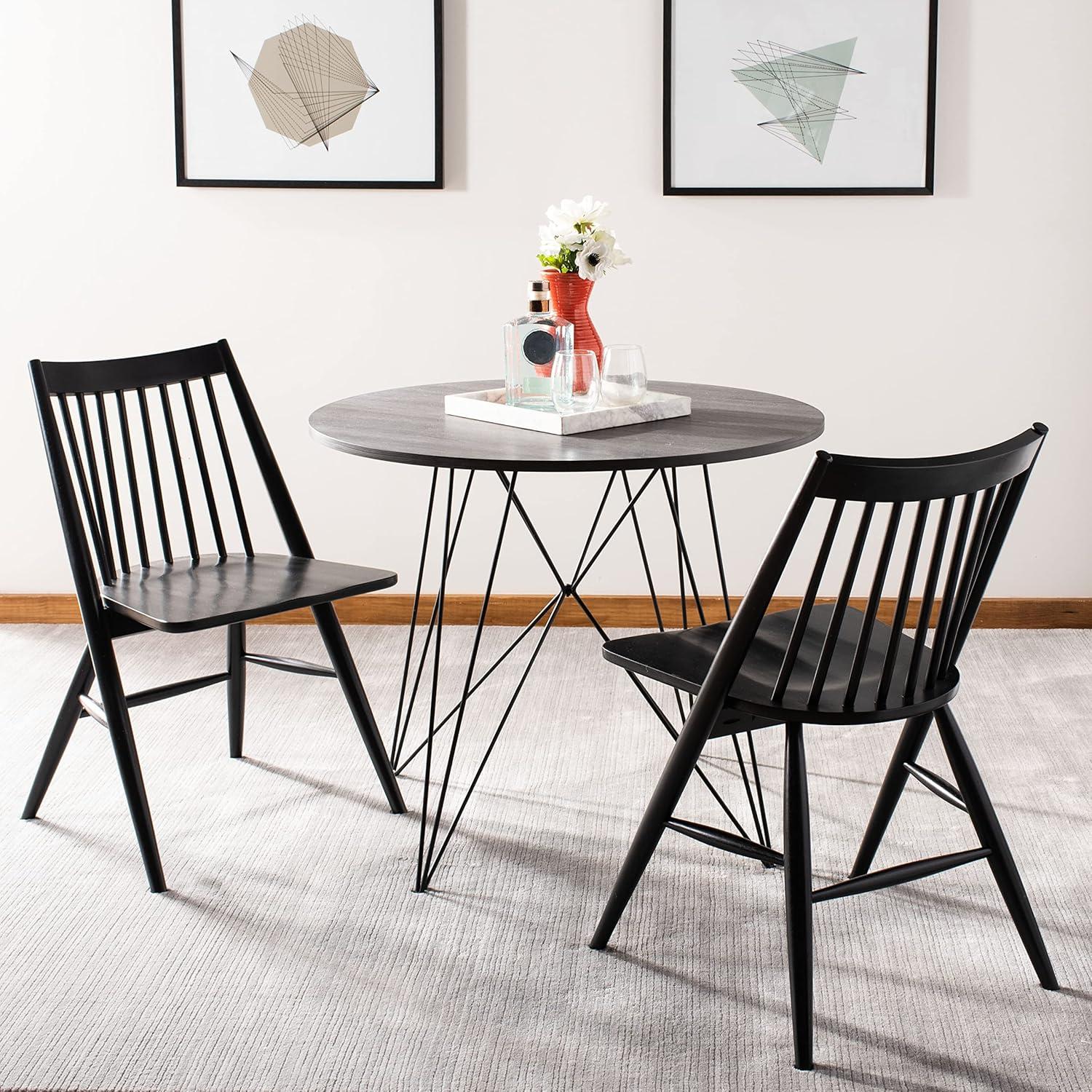 image:imageSafavieh Home Collection Wren Grey 19inch Spindle Dining Chair Set of 2Black