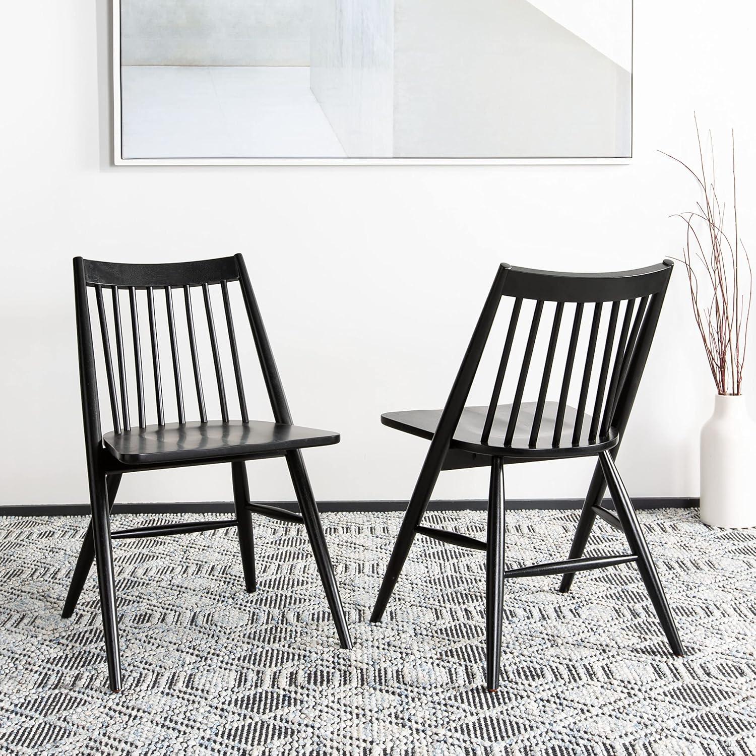 image:imageSafavieh Home Collection Wren Grey 19inch Spindle Dining Chair Set of 2Black