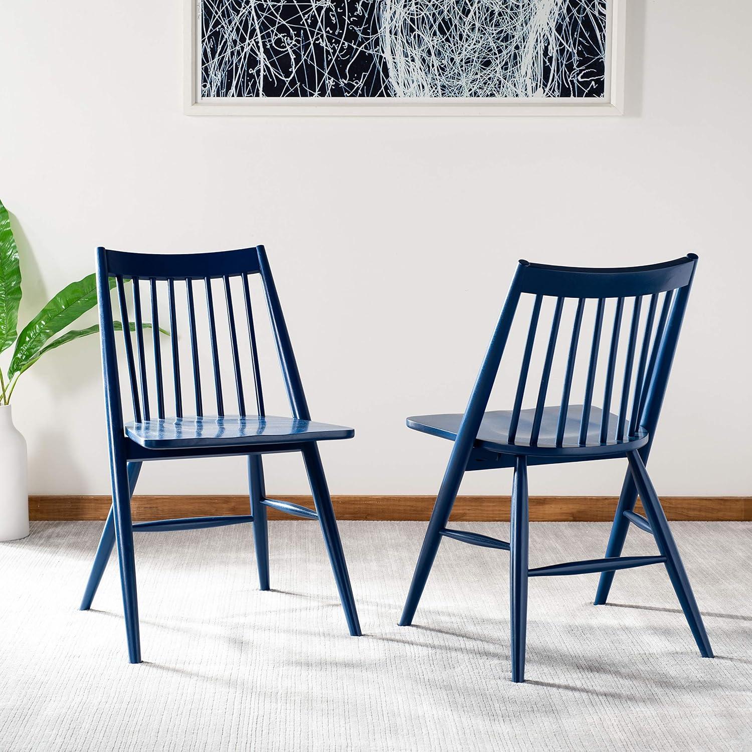 image:imageSafavieh Home Collection Wren Grey 19inch Spindle Dining Chair Set of 2Navy