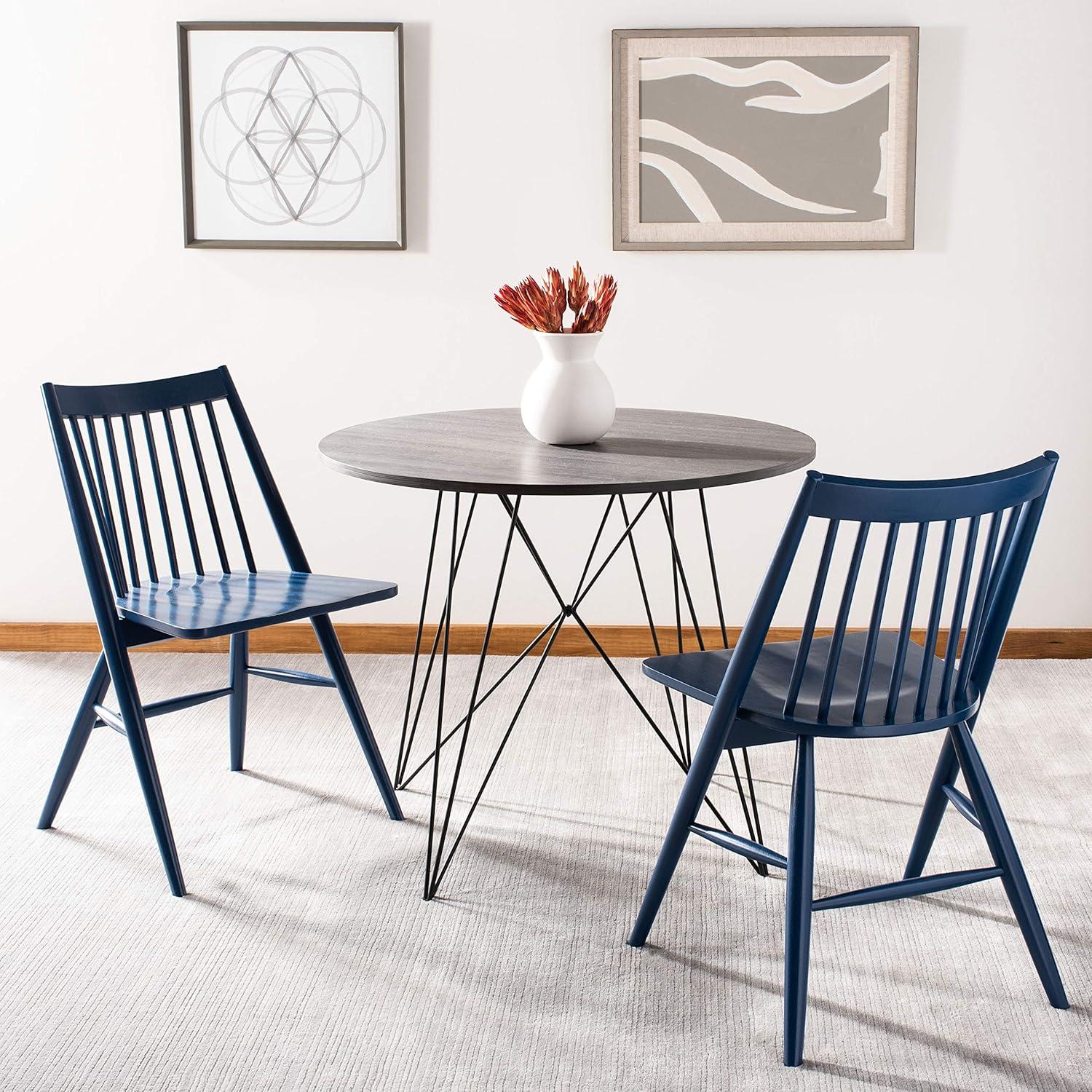 image:imageSafavieh Home Collection Wren Grey 19inch Spindle Dining Chair Set of 2Navy